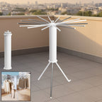 Foldable Rotary Clothes Drying Stand with 360° Arms