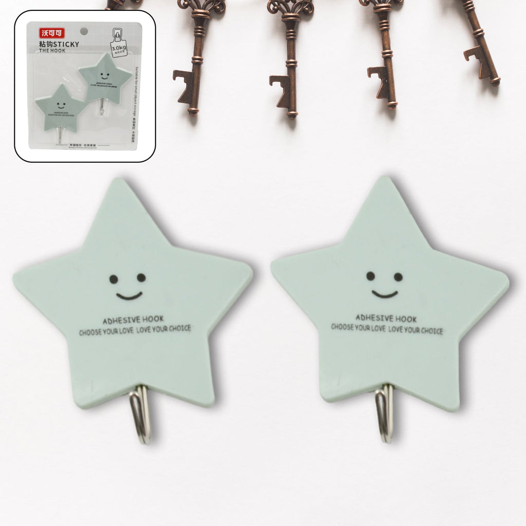 Multipurpose Strong Self-Adhesive Hooks – Heavy Plastic Wall Hooks for Home, Kitchen & Office Use