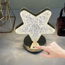 Star Crystal Diamond Touch Lamp – USB Rechargeable, 3-Way Dimmable