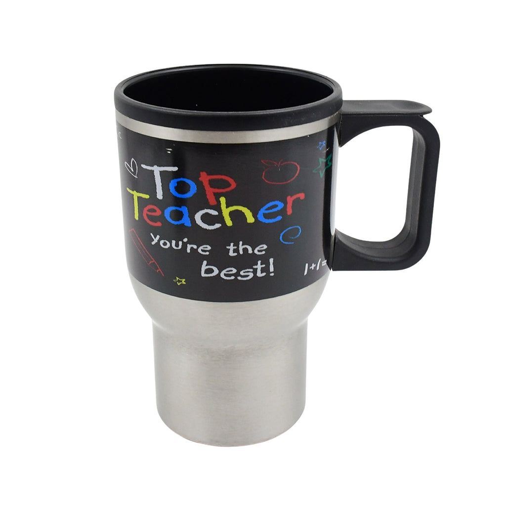 Stainless Steel Insulated Travel Mug - Double-Walled Vacuum Cup with Lid & Handle, Tumbler