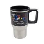 Stainless Steel Insulated Travel Mug - Double-Walled Vacuum Cup with Lid & Handle, Tumbler