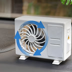 AC Design Solar-Powered Car Air Freshener: Built-in Perfume Diffuser for Dashboard and AC Vent