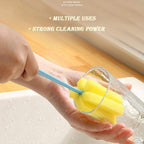 Household sponge head for efficient kitchen cleaning