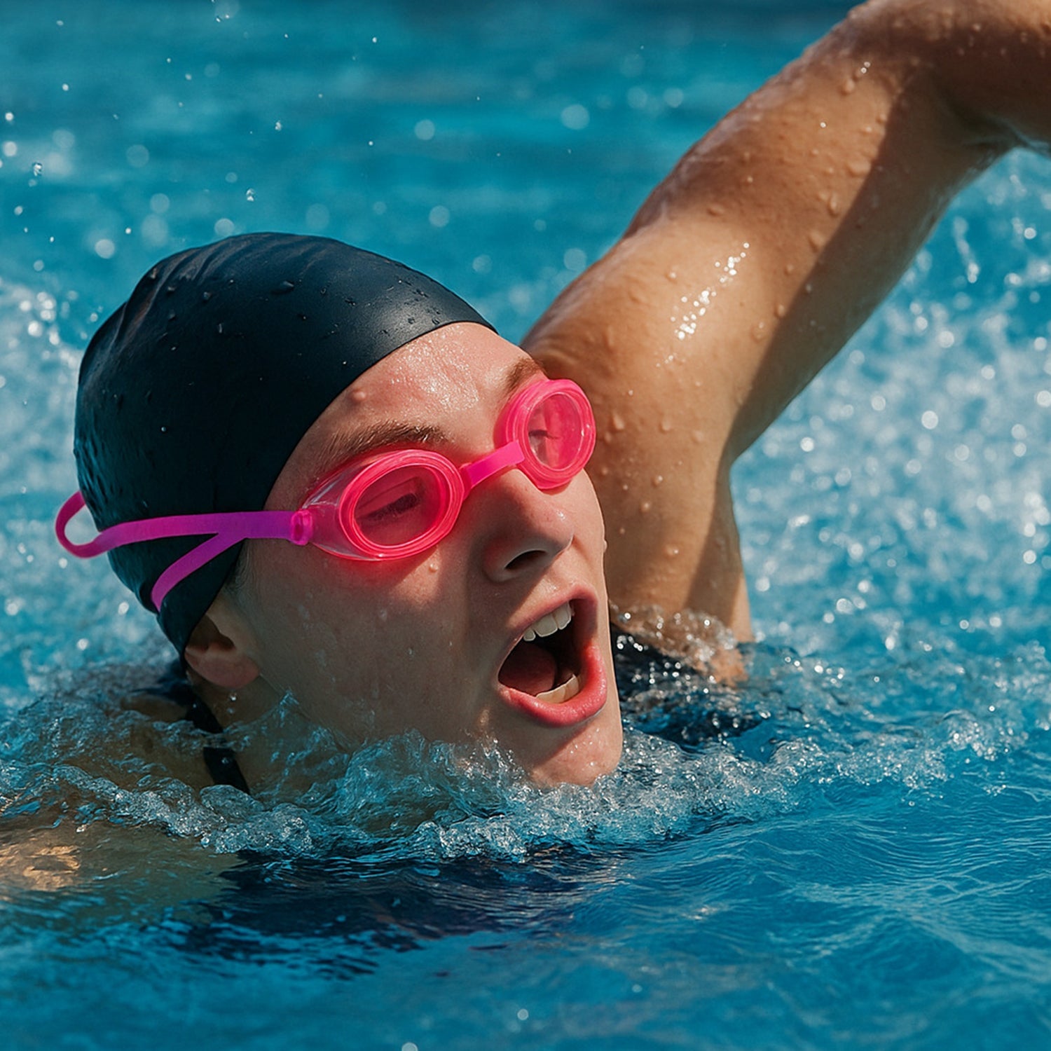 Anti-Fog Waterproof Adjustable Swimming Goggles