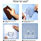 Transparent Self-Adhesive Wall Hook – Drill-Free, Waterproof & Oil-Proof for Toothbrush, Socket (1 Pc)
