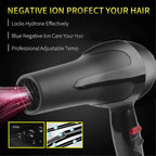 High-performance hair dryer in black