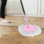 Home Cleaning Stainless Steel 360° Rotating Pole - Microfiber Mop with Adjustable Rod Stick Mix Color)