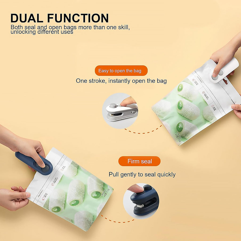 Mini Bag Sealer, 2 in 1 Seal & Cutter Heat Sealers