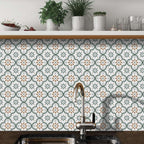 Peel and Stick Floor Tiles Kitchen / Bathroom Backsplash Sticker Detachable Waterproof DIY Tile Stickers for Wall Decoration Tiles Home Decoration (8x8 Inch / 10 Pcs Set)
