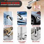 7-in-1 Electric Spin Scrubber Cleaning Brush with Extension Handle (1 Set)