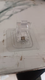 Wall Mount Transparent Self-Adhesive Clip with Strong Spring Grip