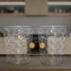 Apex Pyramid Design Unbreakable Plastic Glass – 300 ML