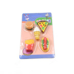 3D Food Fancy & Colorful Erasers – Cute Novelty Eraser Set for Kids & School Prize (1 Set / Mix Design & Color)