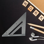 Double-Sided 45° Triangle Ruler – 7-Inch Aluminum Alloy Rafter Square for Home & Industrial Use