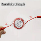 Retractable 3-in-1 Charger Cable for Phones & Android (1 Pc, Multi-USB)