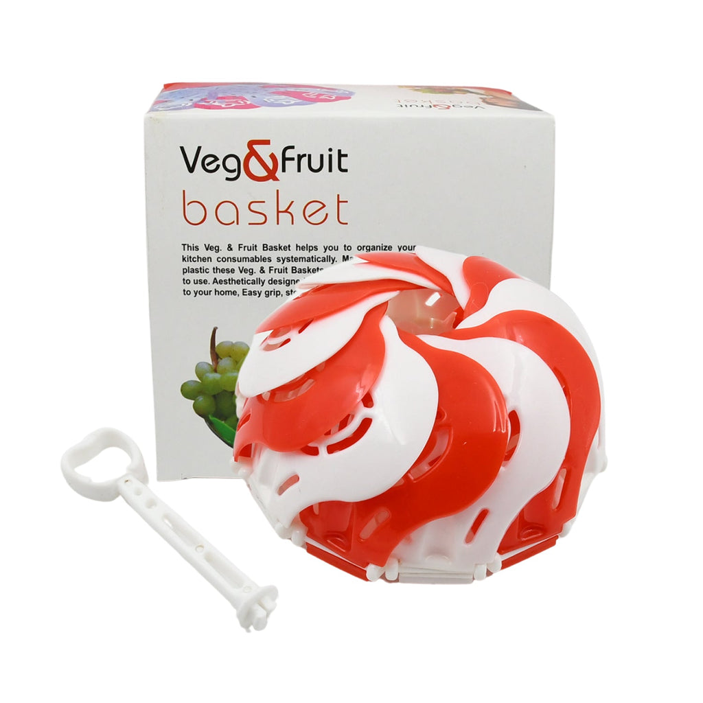 Folding Fruit Basket with Hanging Stand – Lotus Shape Tray for Fruits & Vegetables (1 Pc)