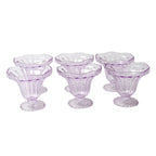 Crystal Plastic Ice-Cream Bowl, Home & Kitchen Serving Platter or Dessert Cup for Sundae, Sweets, Snacks, Fruit, Pudding, Nuts or Dip, Serving Bowls (Crystal Cups, Set of 6)