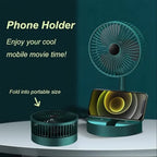 Adjustable Portable Desktop Fan - Telescopic Silent Personal Cooling for Office & Travel (Battery Not Include)