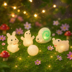 MULTI SHAPE SMALL LIGHT LAMPS LED SHAPE CRYSTAL NIGHT LIGHT LAMP (6 PC SET)