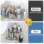 Iron Coating Self-Adhesive Corner Shelf Organizer (2 Pc)