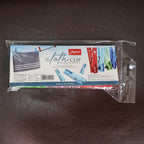 Durable Cloth Clips Set of 12 – Strong Grip Plastic Laundry Pegs with Stainless Steel Spring