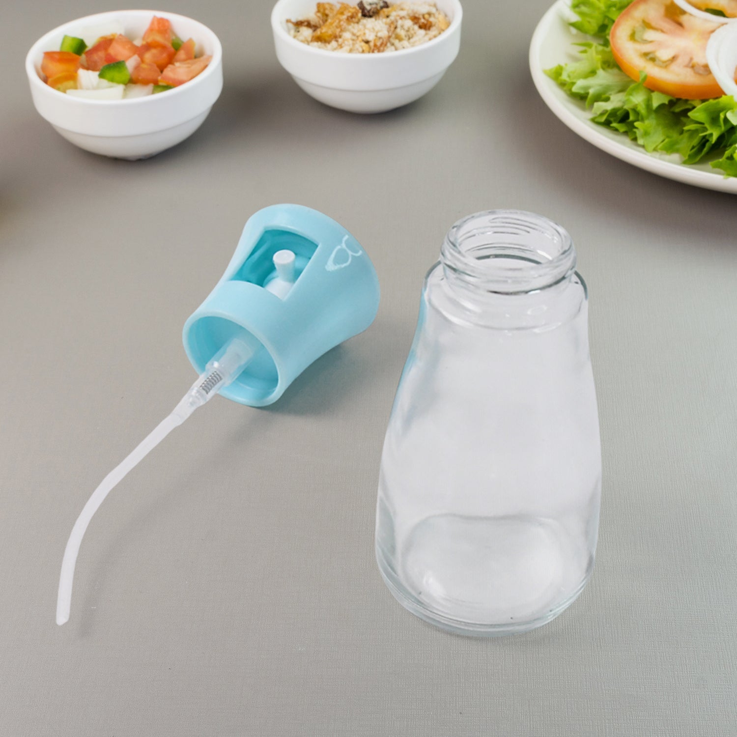 Oil Dispenser Bottle, Oil and Vinegar Cruet, Oil Sprayer Dispenser, Olive Oil Dispenser 170 ml Mist Oil Spray Bottle for Cooking with Plastic