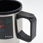 Stainless Steel Insulated Travel Mug - Double-Walled Vacuum Cup with Lid & Handle, Tumbler
