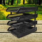 4-Layer Multifunctional File Rack with Drawers for Office Desk