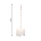 Toilet brush in potted holder, top view