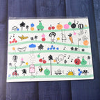 Colorful Cartoon Printed Dining Table Placemats for Kids (4 Pc / 40x30 Cm)