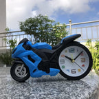 Retro Motorcycle Alarm Clock – Novelty Bike Engine Style Desk Clock