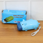 2-LED Hand Press Torch – Battery-Free Hand Crank Flashlight