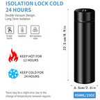 0726 Smart Vacuum Insulated Water Bottle with LED Temperature Display (1 Pc / Multicolor)