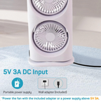 Electric Fan Desktop Double-Head Powerful Air Cooler (1 Pc / With Remote / Plug and Play)