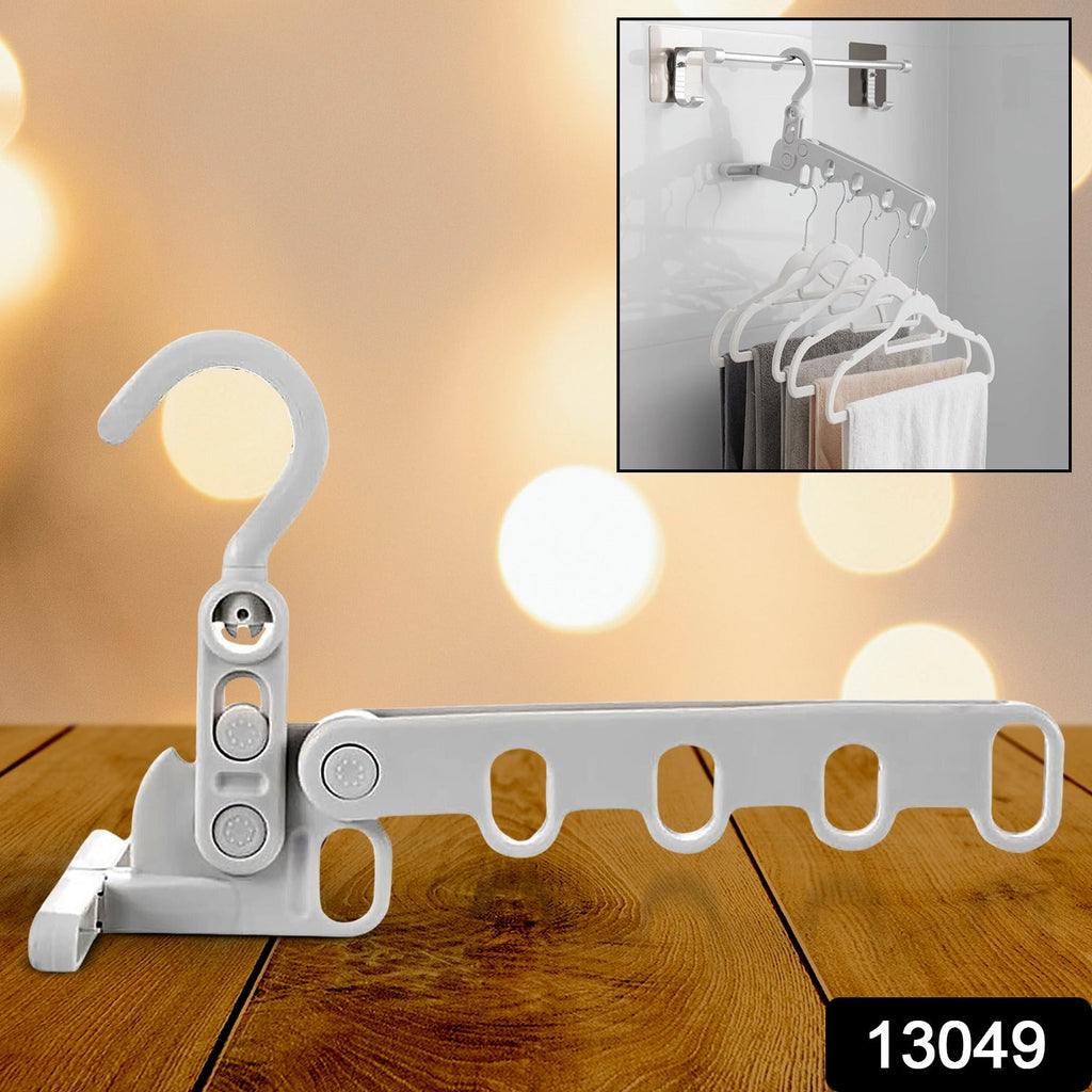 5-Hole Foldable Clothes Hanger – Robust, Space-Saving Travel Rack