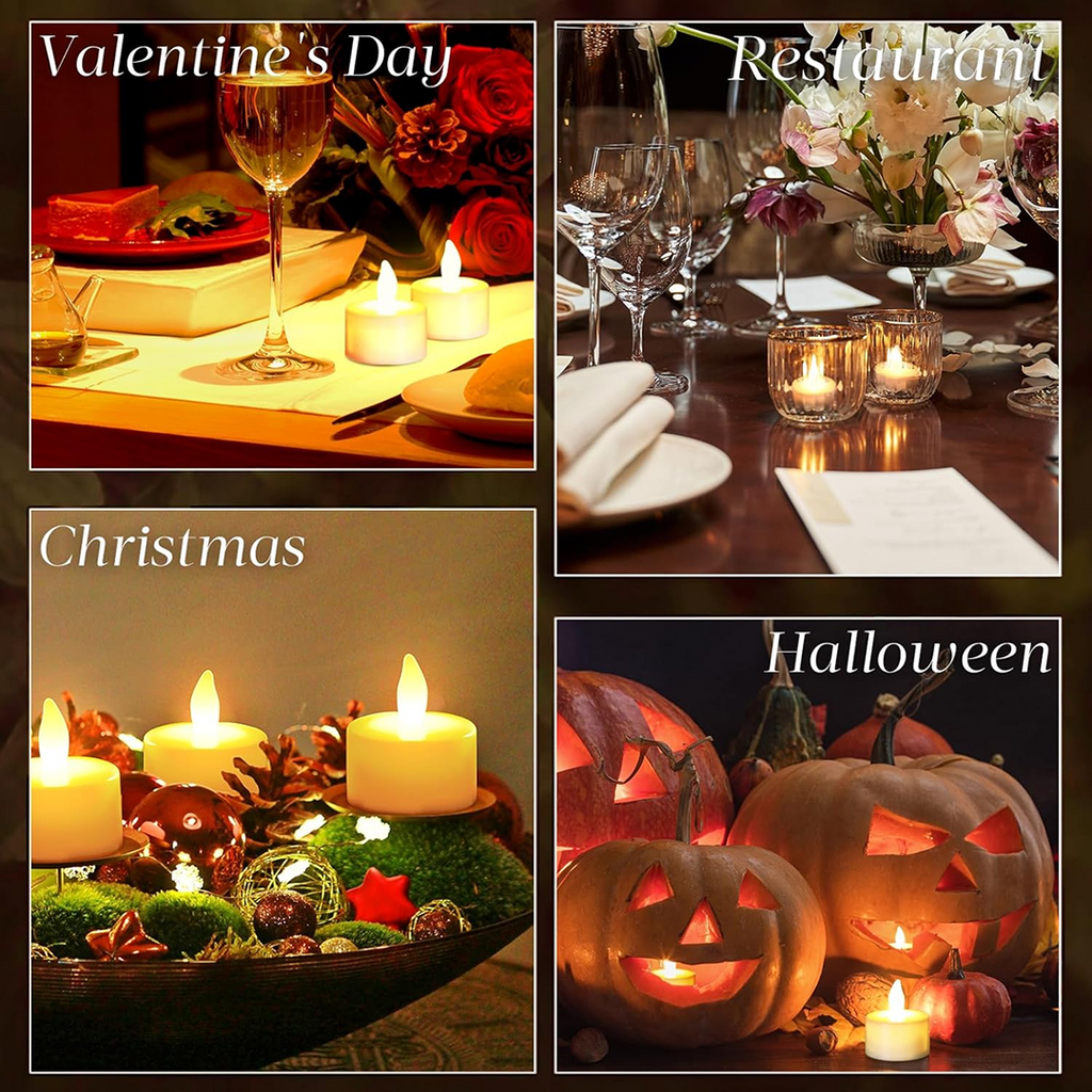 Set of 12 Flameless Floating Candles Battery Operated Tea Lights Tealight Candle - Decorative, Wedding., Diwali( Diya , Divo , Diva , Deepak , Jyoti ,)