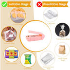 Mini Plastic Bag Sealer – Portable Heat Sealing Machine, Battery Operated (1 Pc / Mix Design)