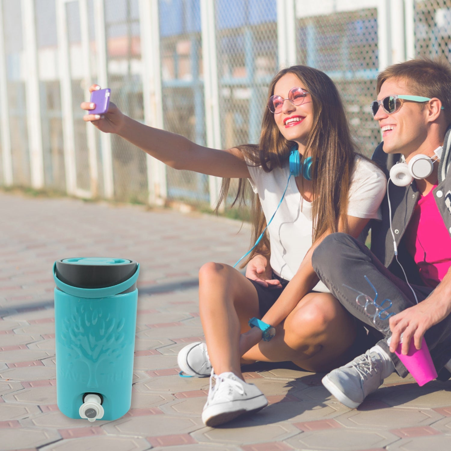 Insulated Water Jug with Tap (2000ml): Leakproof, Travel Cooler