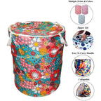 Canvas laundry bag with reinforced seams