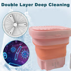 Portable Washing Machine, Foldable Washer and Dryer Combo (1 Set / Mix Color)