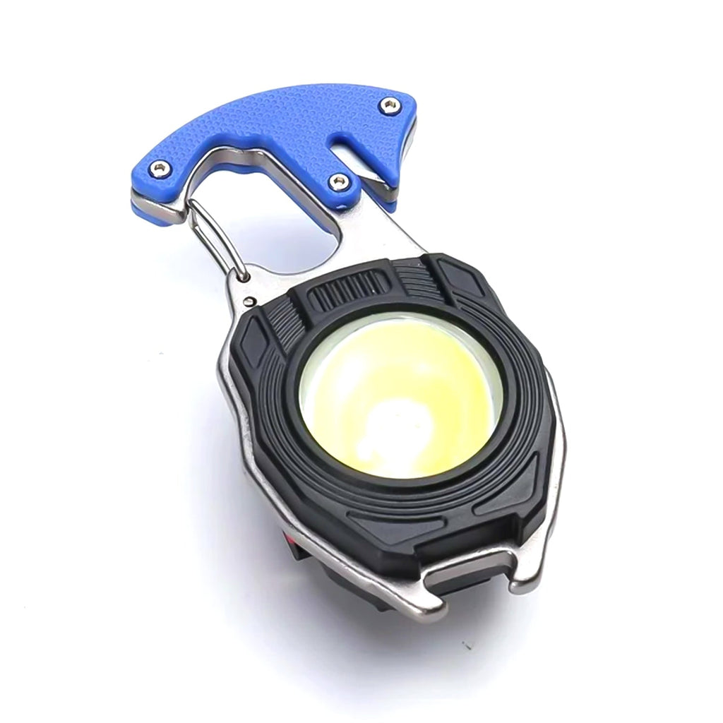 Keychain Led Flashlight Rechargeable Multi Function 6 Lighting Modes Pocket Key Chain Flash Light USB for Outdoor Camping,Walking With Cigarette Lighter