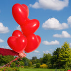 Heart shaped balloons Kinds of Rainbow Party Latex Balloons for Birthday / Anniversary / Valentine's / Wedding / Engagement Party Decoration Multicolor (4 Pcs Set)