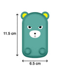 Side view of the cartoon mobile stand, showing its adjustability and foldability