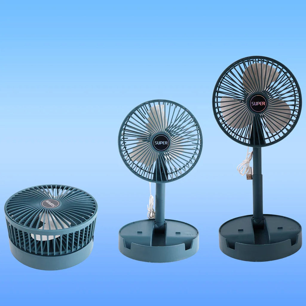 Foldable Mini Desk Fan with Adjustable Height and Angle (1 Pc)