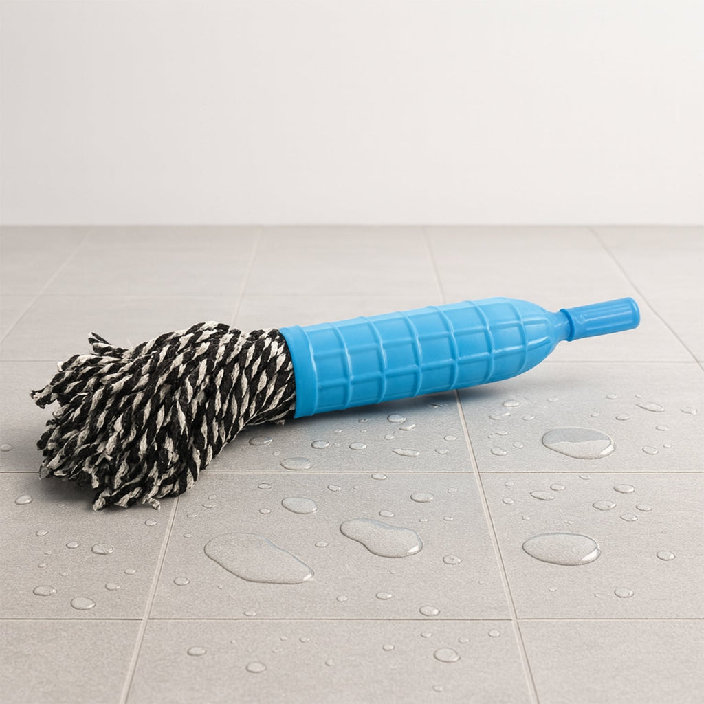 Plastic Mop Refill with Handle Grip – Durable Cotton Yarn Floor Cleaning Mop Head for Household and Commercial Use