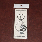 Om with Shivling Metal Keychain (1 Pc)