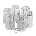 Glass rack stand for kitchen and dining spaces