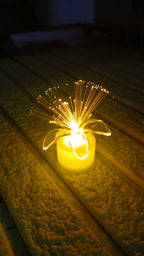 Fiber Optic Light, Mini Color Change LED Table Centerpieces, Light Up Candle, Diwali - Pack of 12