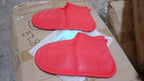 Non-Slip Silicone Rain Reusable Anti skid Waterproof Fordable Boot Shoe Cover (Medium Size / 1 Pair / Red)