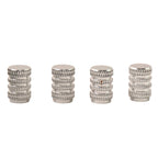 Tire Valve Stem Caps Fit for Genesis Cars. Air Valve Caps Suit for Most Car Truck SUV Wheel Accessories 4pcs Silver.